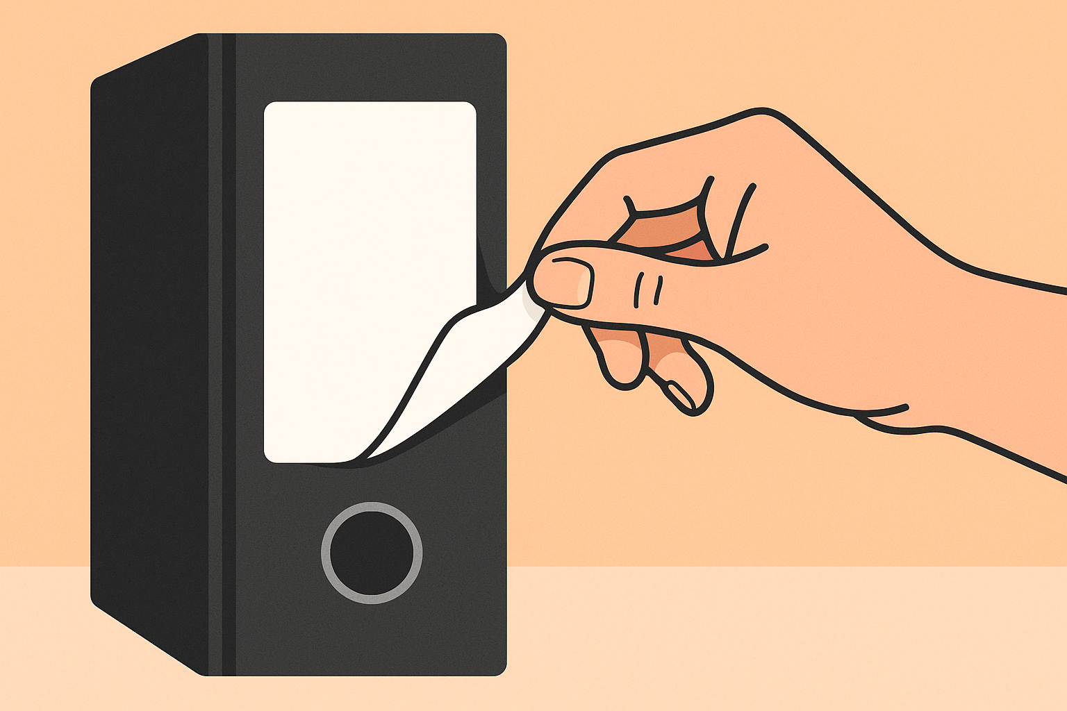 Dymo-Etiketten mit ablösbarem Kleber