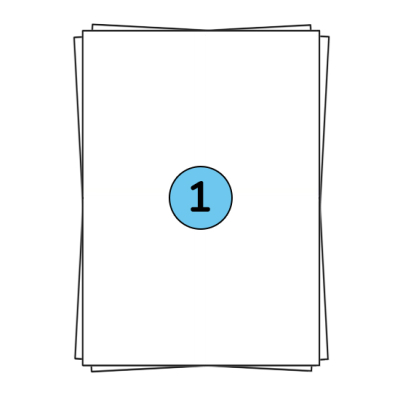 A4 Stickerbögen 210 x 296 mm, 100 Etiketten