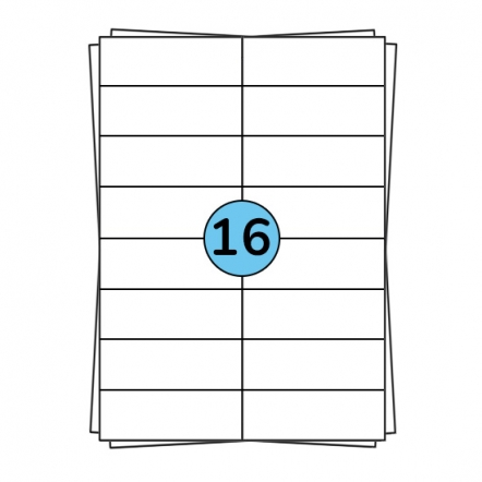 A4 Stickerbögen 105 x 37 mm, 1.600 Etiketten