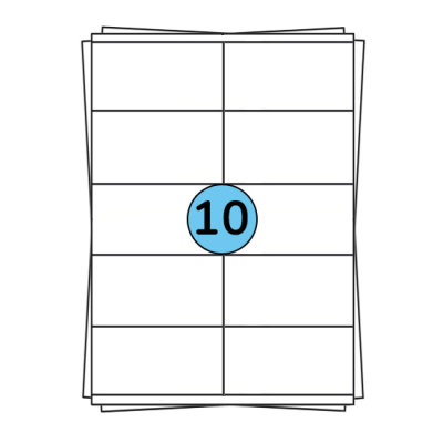 A4 Stickerbögen 105 x 57 mm, 1.000 Etiketten
