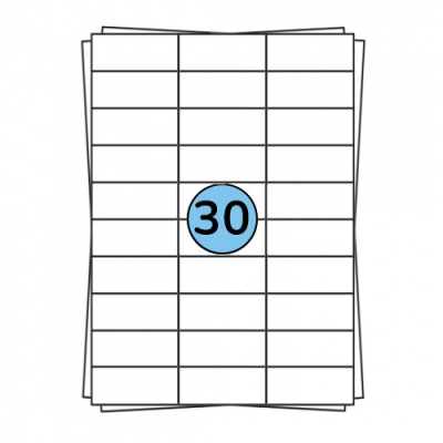 A4 Stickerbögen 70 x 30 mm, 3.000 Etiketten