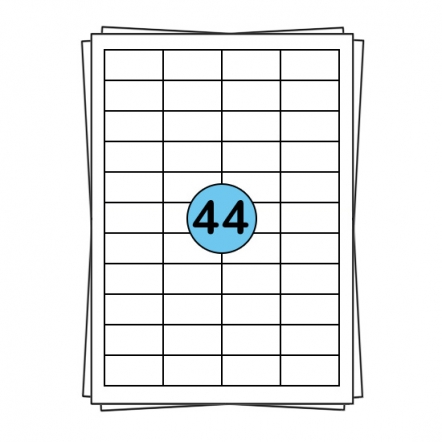 A4 Stickerbögen 48 x 25 mm, 4.400 Etiketten