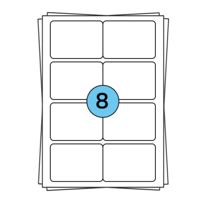 A4 Stickerbögen 99 x 68 mm, 800 Etiketten
