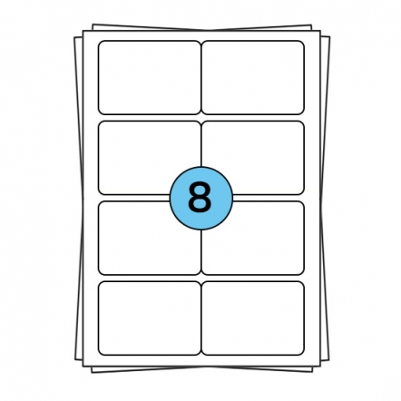 A4 Stickerbögen 99 x 68 mm, 800 Etiketten