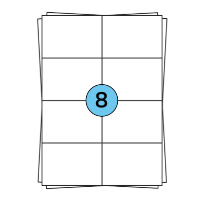 A4 Stickerbögen 105 x 74 mm, 800 Etiketten