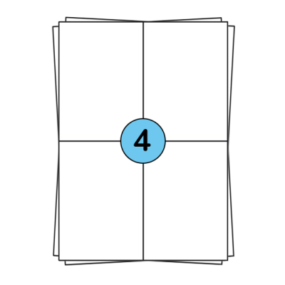 A4 Stickerbögen 104 x 148 mm, 400 Etiketten