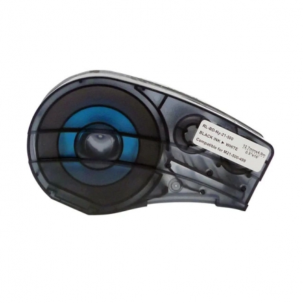 Brady M21-500-499 kompatible Etikettenband, Schwarz auf weiß, 12,7mm x 4,88m
